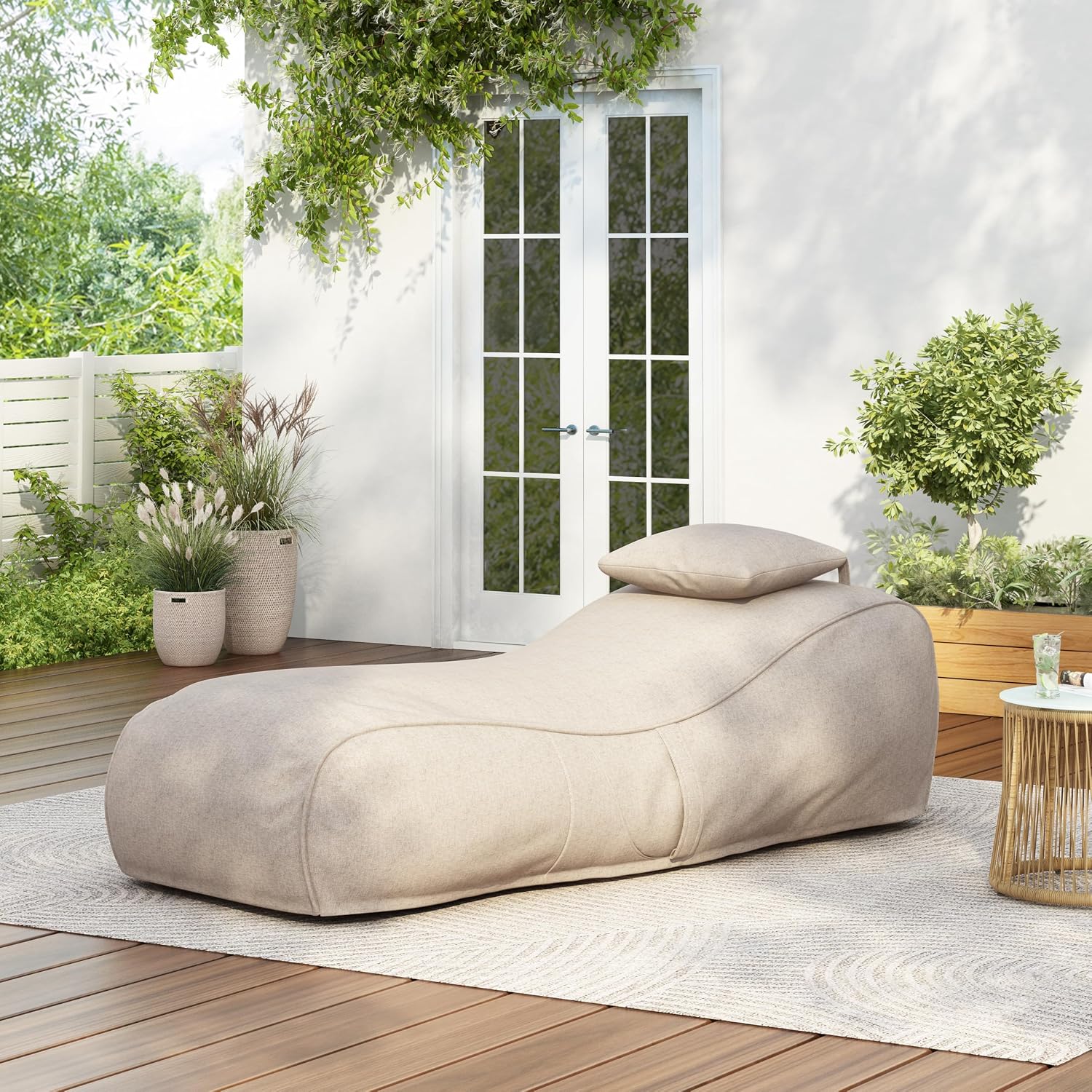 Kids Outdoor Lounge Chair - Morton Bean Bag Chair, Fabric Lounger