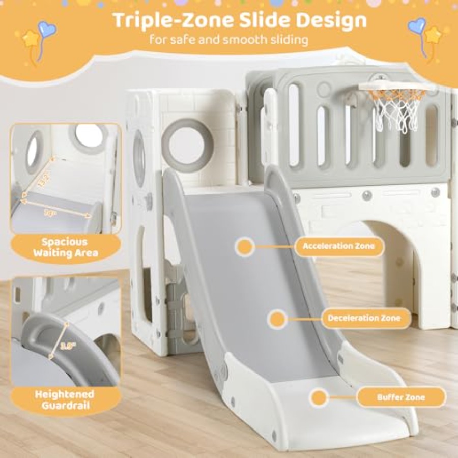 9 in 1 Toddler Slide Set, Larg - Kids Outdoor Gear 评论和价格
