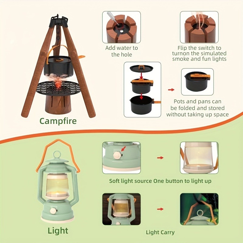 Kids Camping Set Toy Outdoor E - Kids Outdoor Teepee 评论和价格