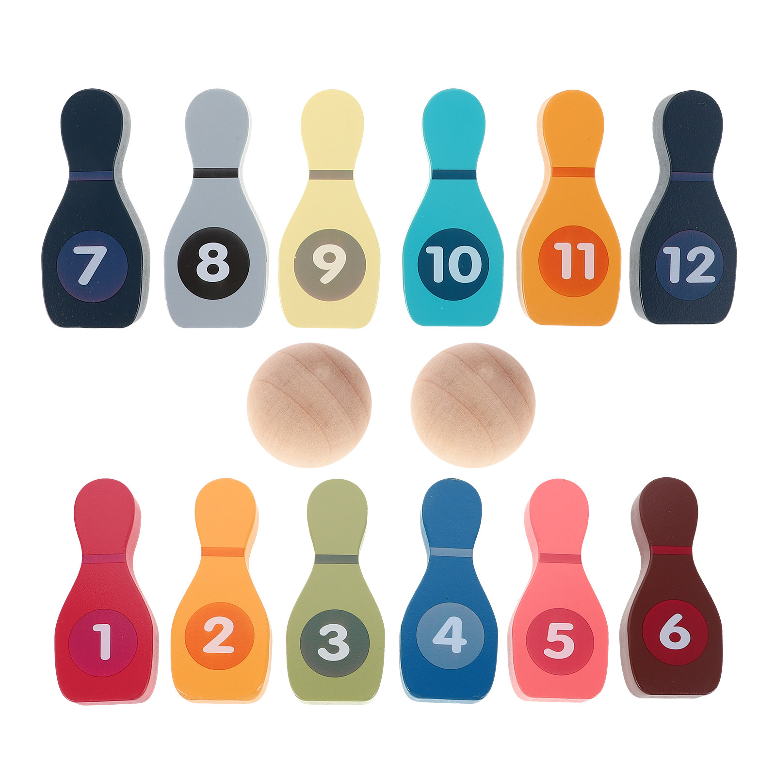 1Set Colorful Bowling Set for  - Kids Outdoor Ball 评论和价格