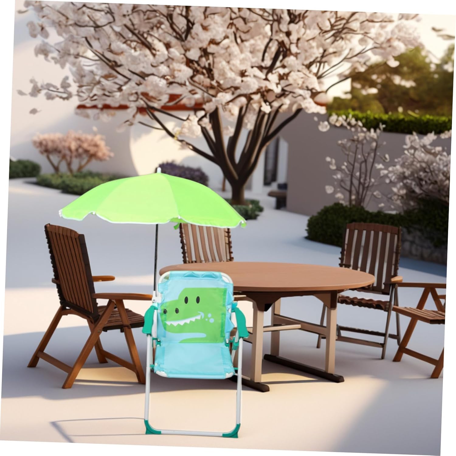 1 Set Folding Beach Chair with - Kids Outdoor Lounge Chair 评论和价格