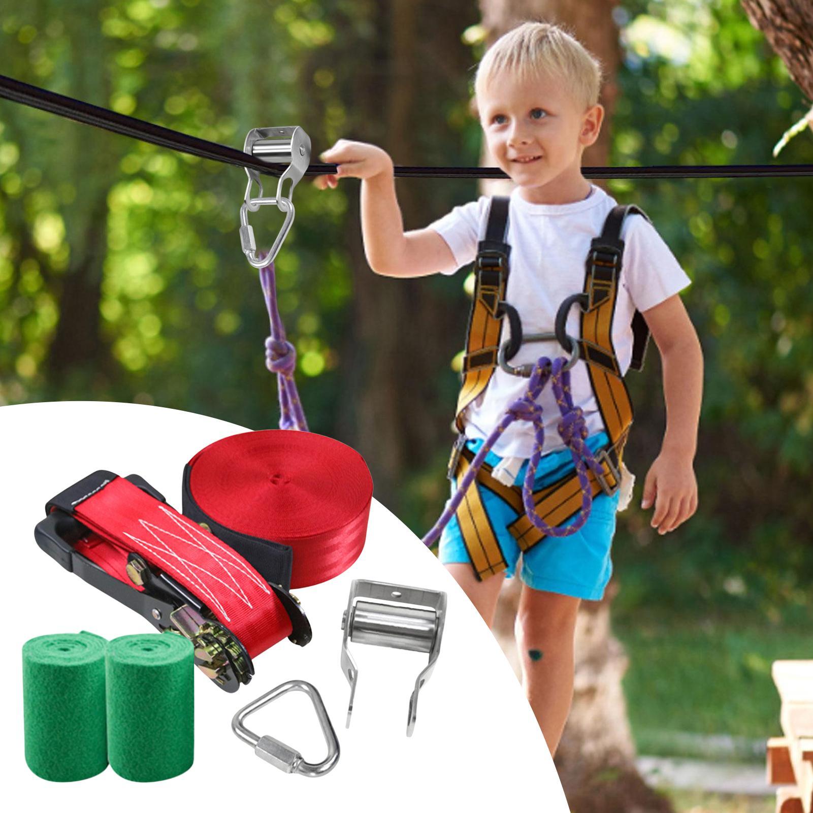 Zip Line for Kids Balance Fun  - Kids Outdoor Yard Toys 评论和价格