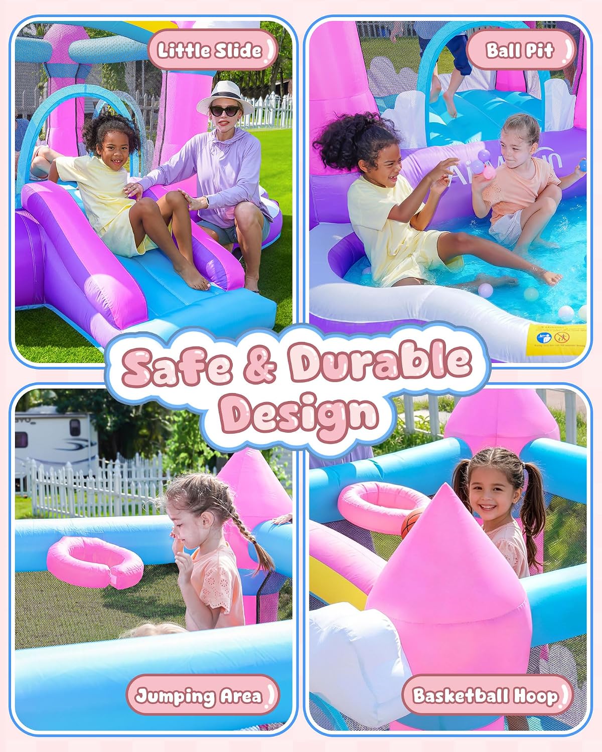 Pink Indoor/Outdoor Inflatable - Kids Outdoor Ball 评论和价格