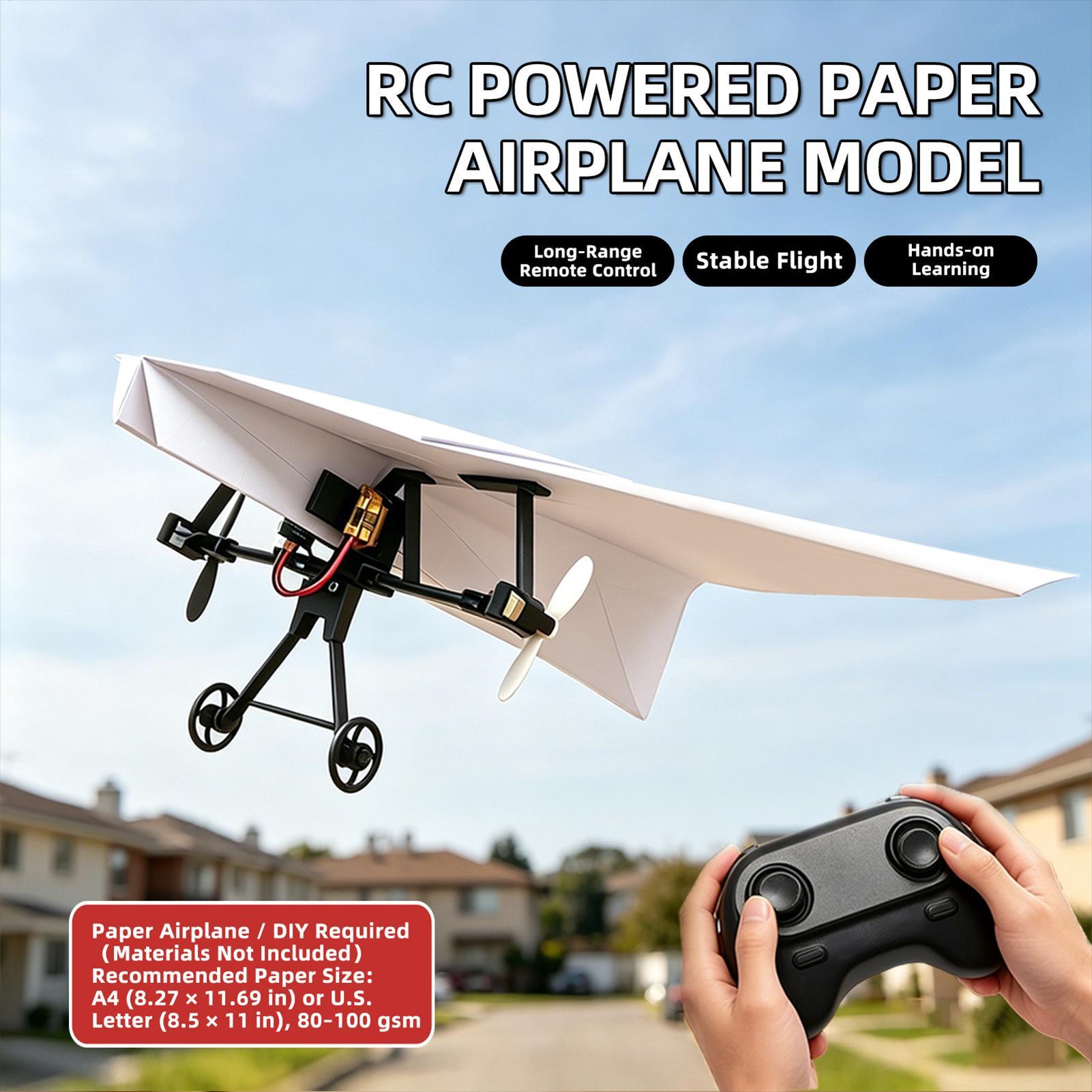 DIY RC Paper Airplane Kit Plan - Kids Outdoor Fun 评论和价格