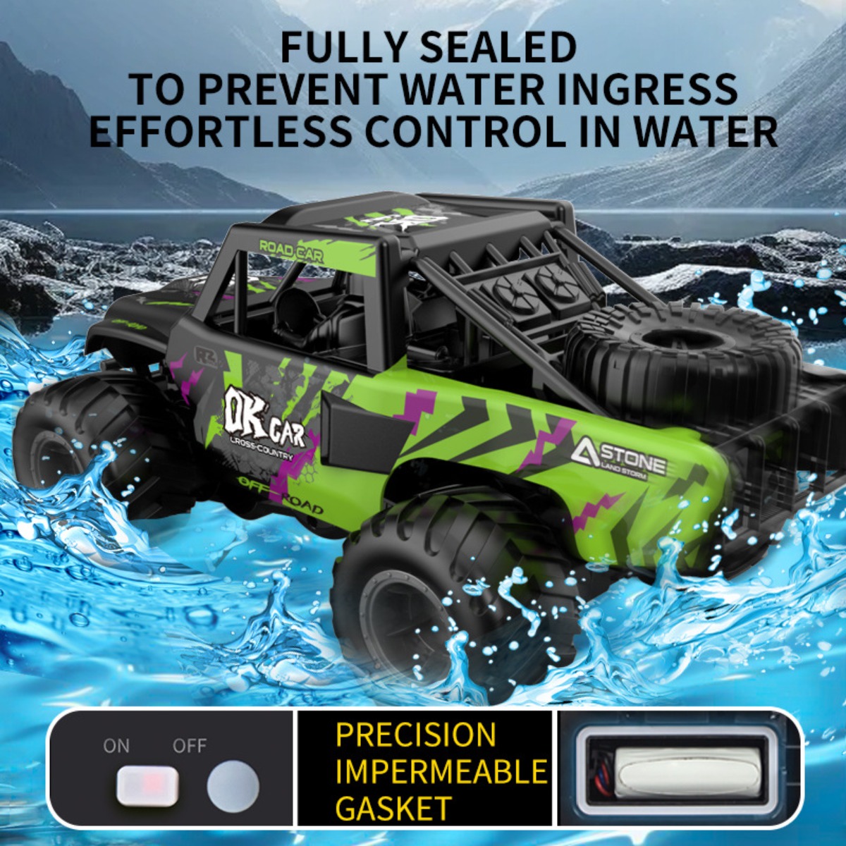 Amphibious RC Car 4WD Off-Road - Kids Outdoor Electric Car 评论和价格