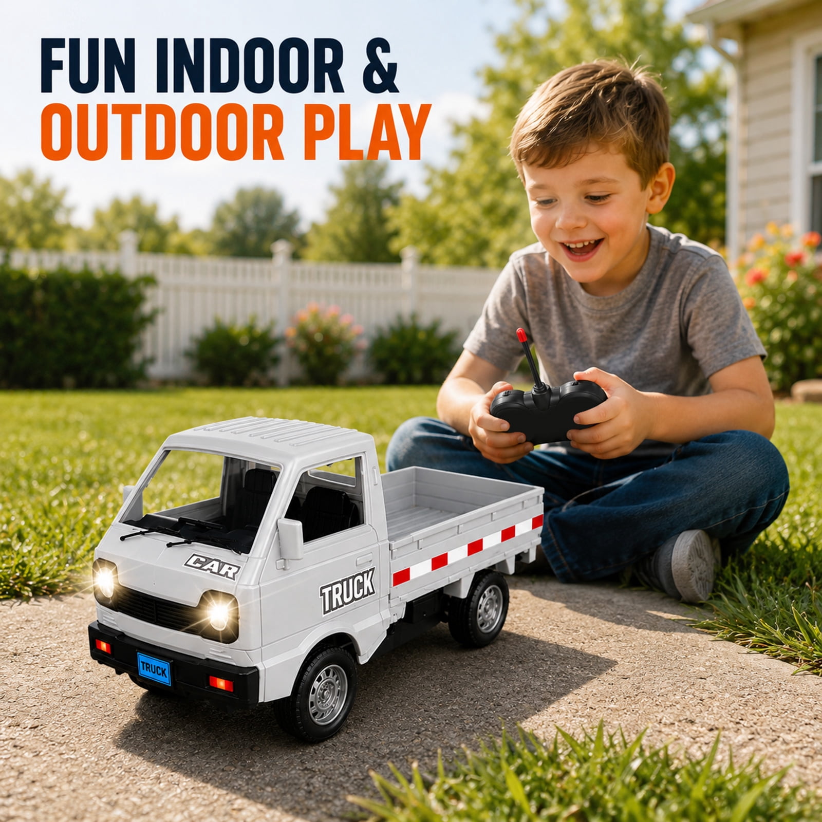 RC Pickup Truck Toy Remote Con - Kids Outdoor Electric Car 评论和价格
