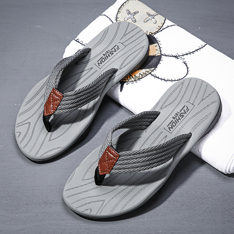 Men's Woven Striped Flip-flops - Kids Outdoor Jumping 评论和价格