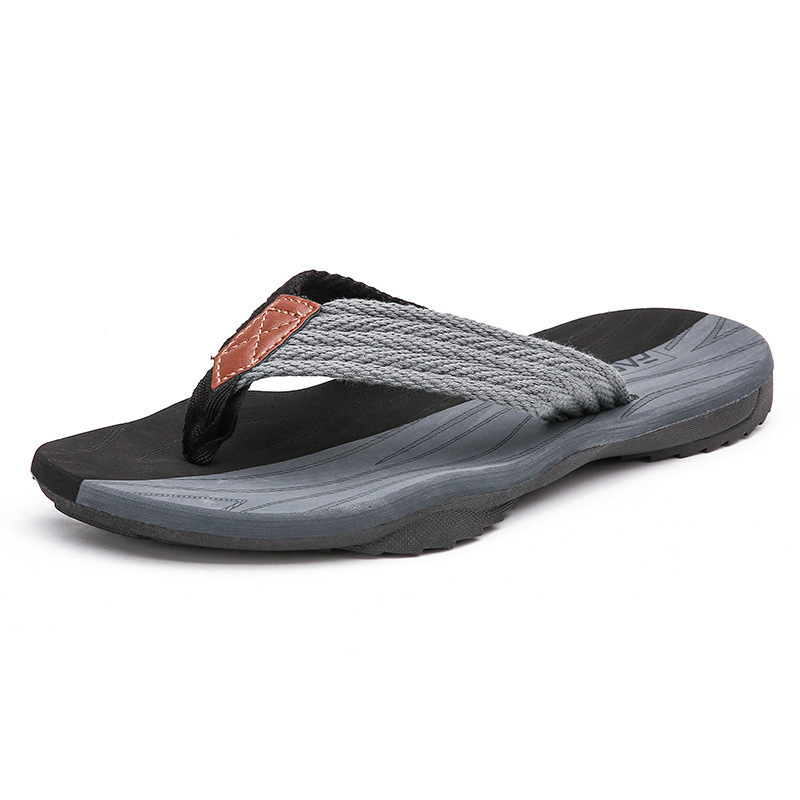 Men's Woven Striped Flip-flops - Kids Outdoor Jumping 评论和价格