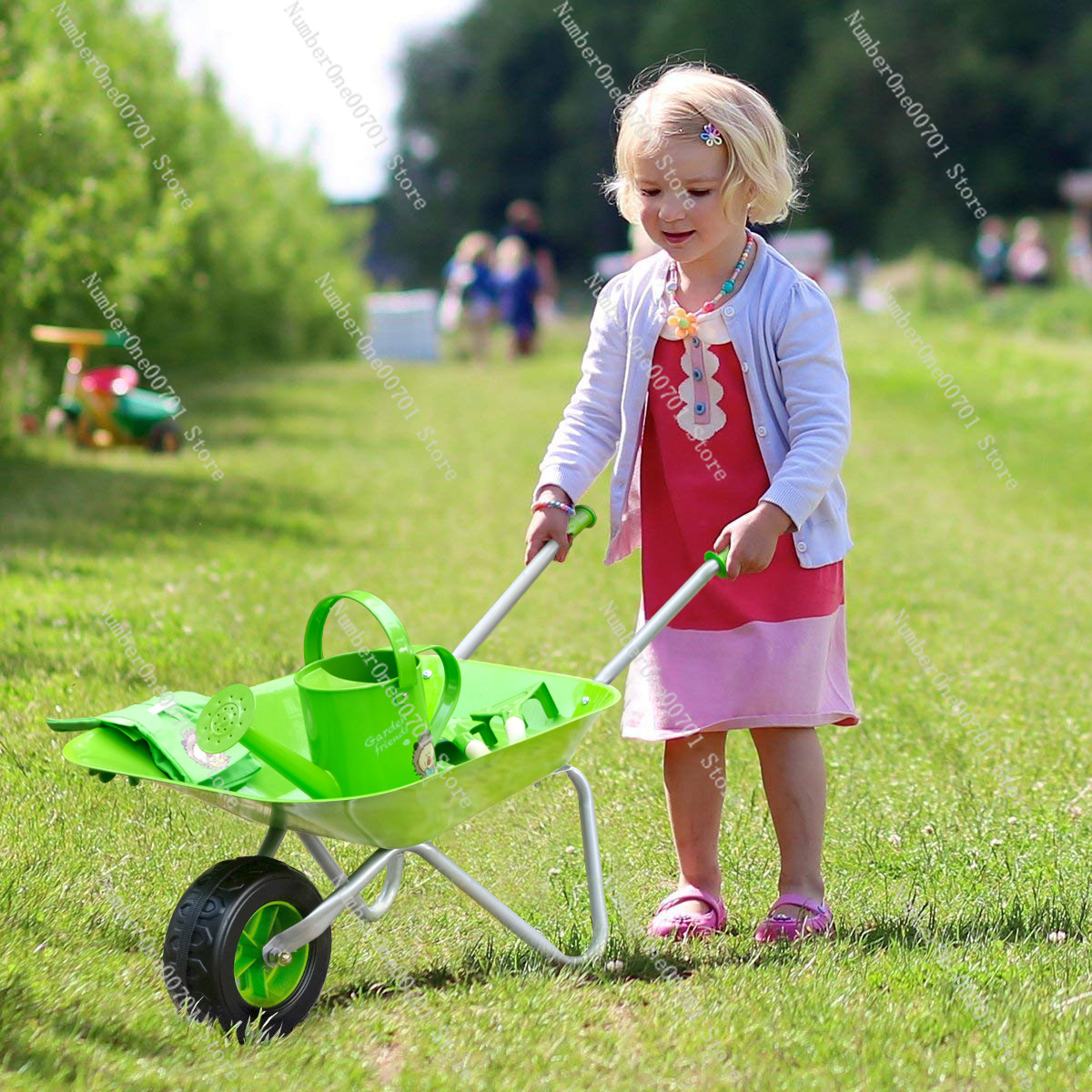 Kids Outdoor Wheelbarrow, Gree - Kids Outdoor Toys 评论和价格