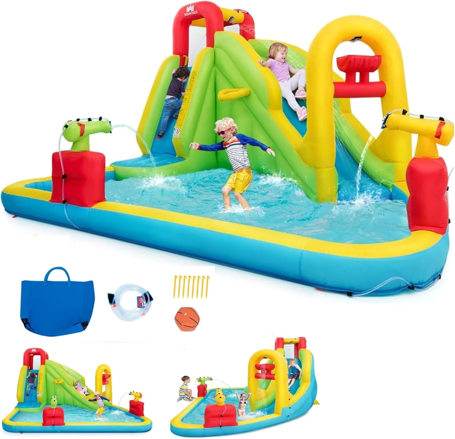 Mega Inflatable Water Park Bou - Kids Outdoor Fun 评论和价格