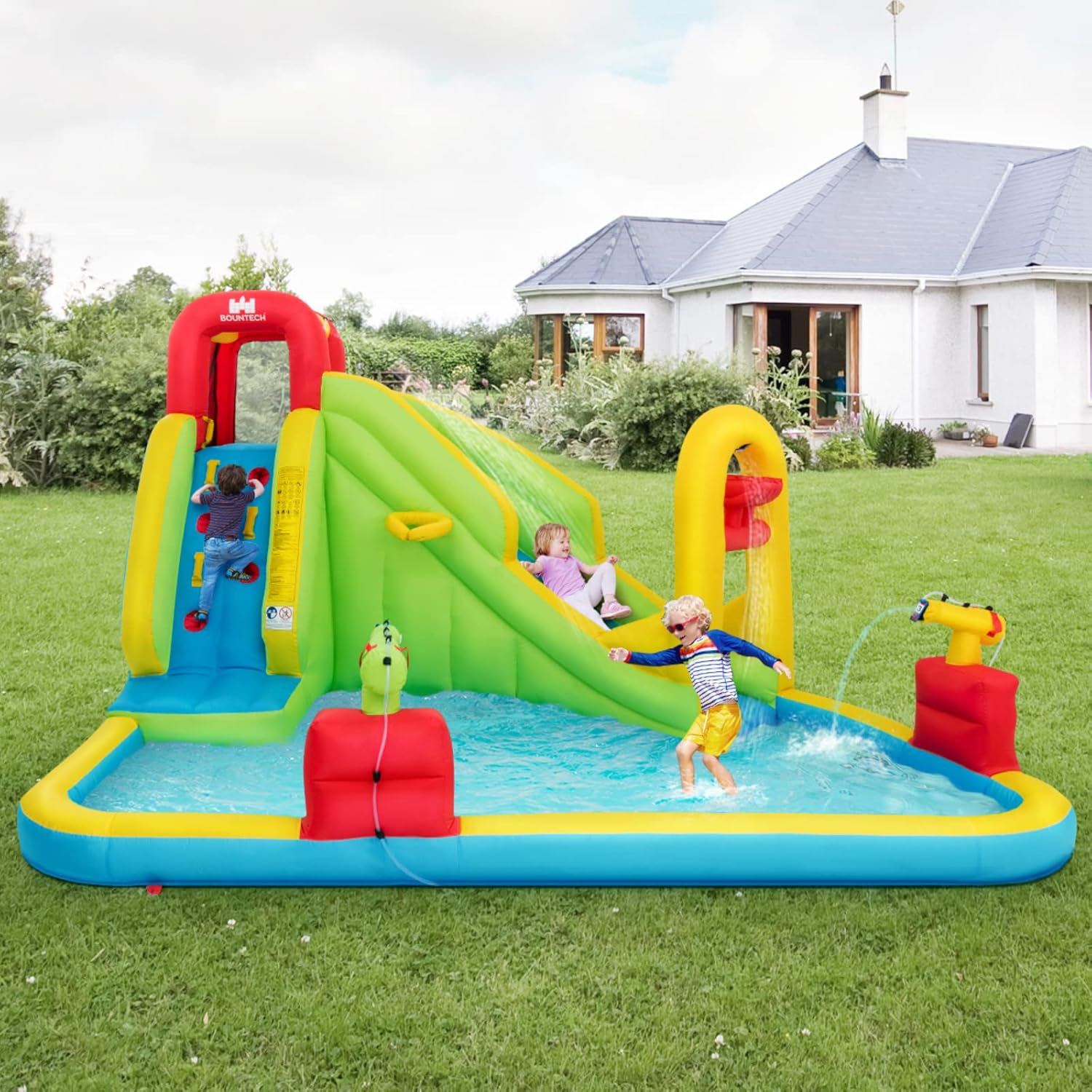 Mega Inflatable Water Park Bou - Kids Outdoor Fun 评论和价格