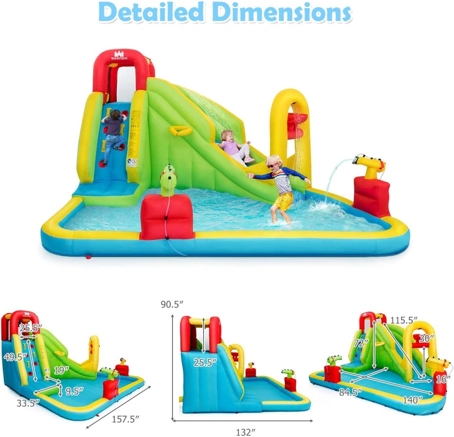 Mega Inflatable Water Park Bou - Kids Outdoor Fun 评论和价格