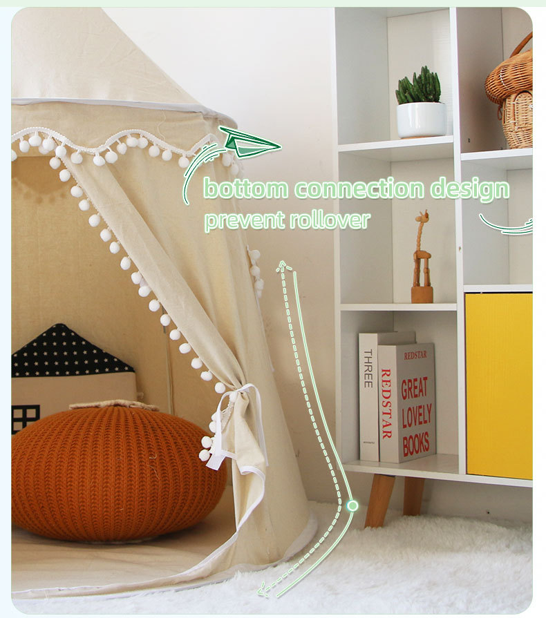 Children Folding Toy Tent Larg - Kids Outdoor Teepee 评论和价格