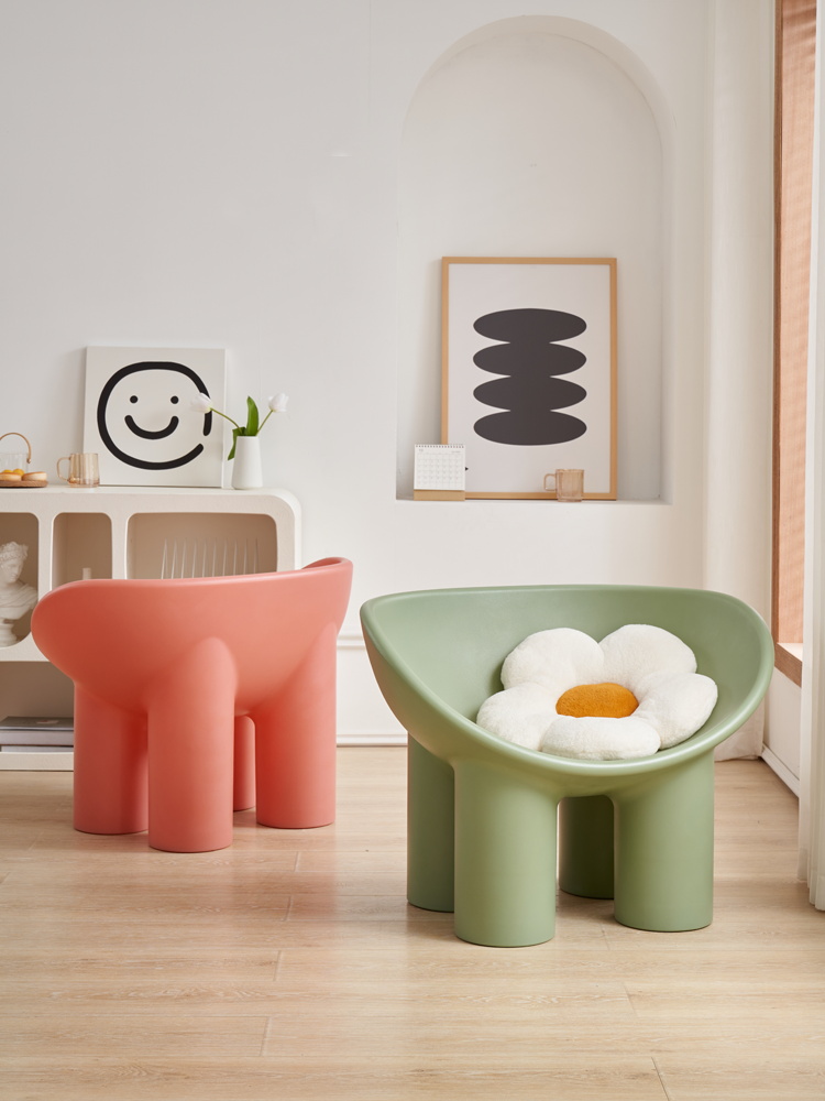 Scandinavian-Style Plastic Ele - Kids Outdoor Lounge Chair 评论和价格
