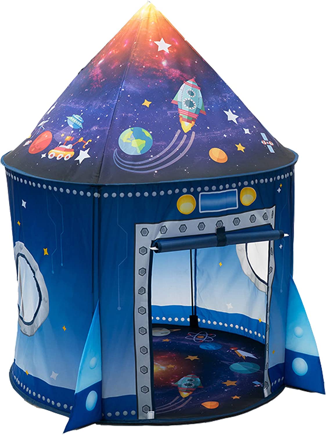 Rocket Ship Kids Tent Pop Up P - Kids Outdoor Teepee 评论和价格