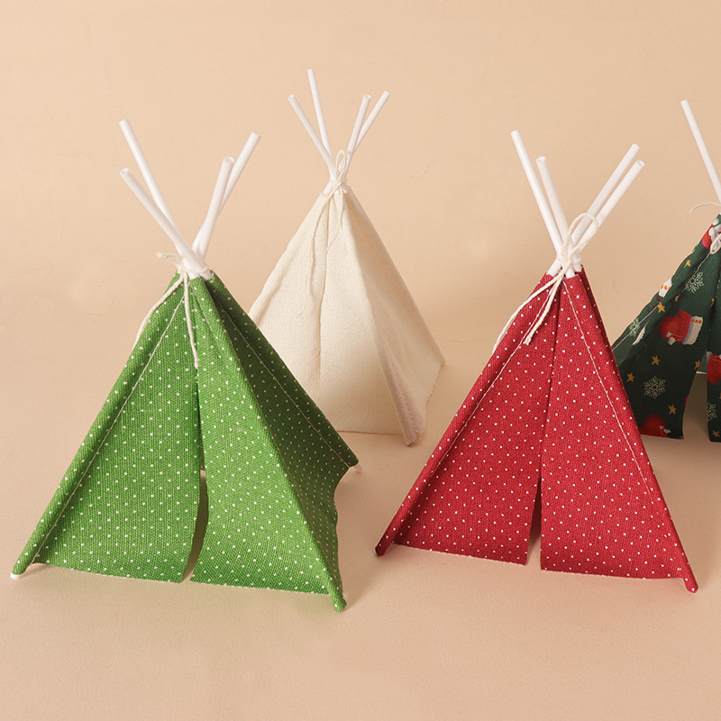 Dollhouse Mini Christmas Campi - Kids Outdoor Teepee 评论和价格