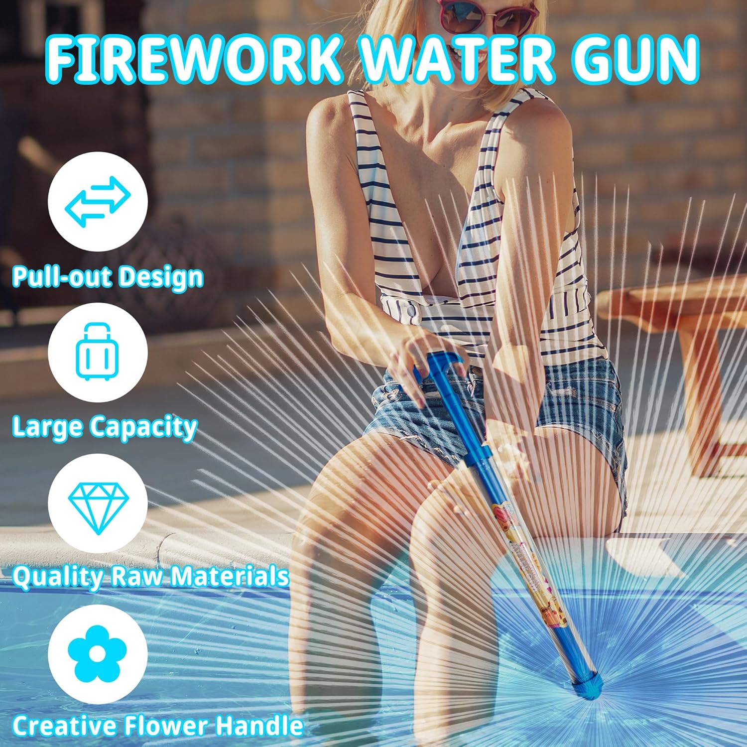 Pull Back Water Blaster Toy Sp - Kids Outdoor Nature Play 评论和价格
