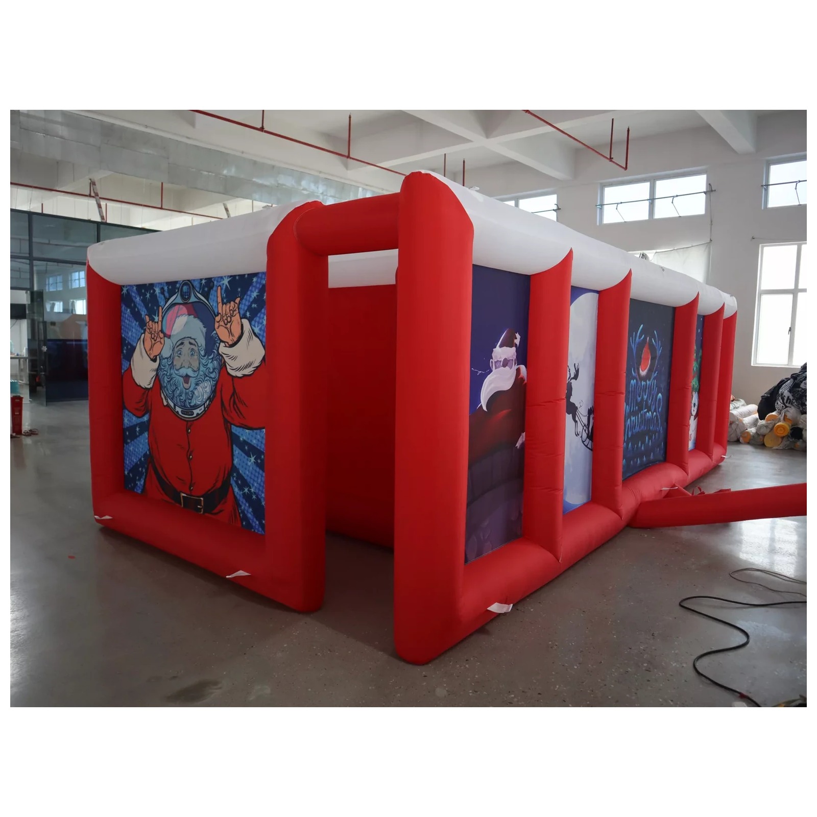 Large Red White Flat Roof Infl - Kids Outdoor Fun 评论和价格