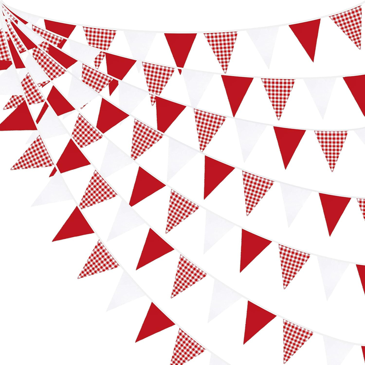 Red and White Banner Triangle  - Kids Outdoor Garden Set 评论和价格